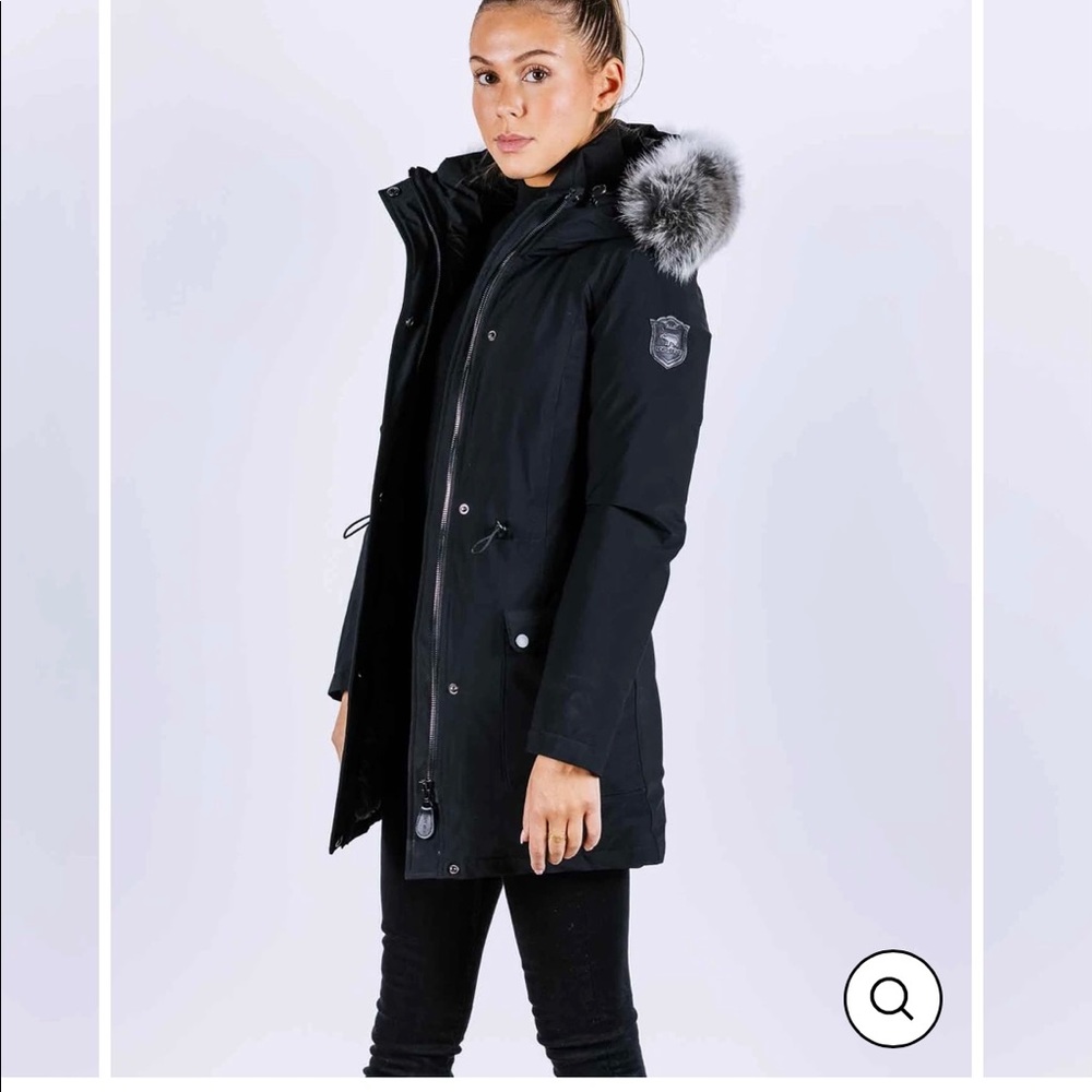 NORTH BEAR JENNIFER- BLK- grey/white FUR LG